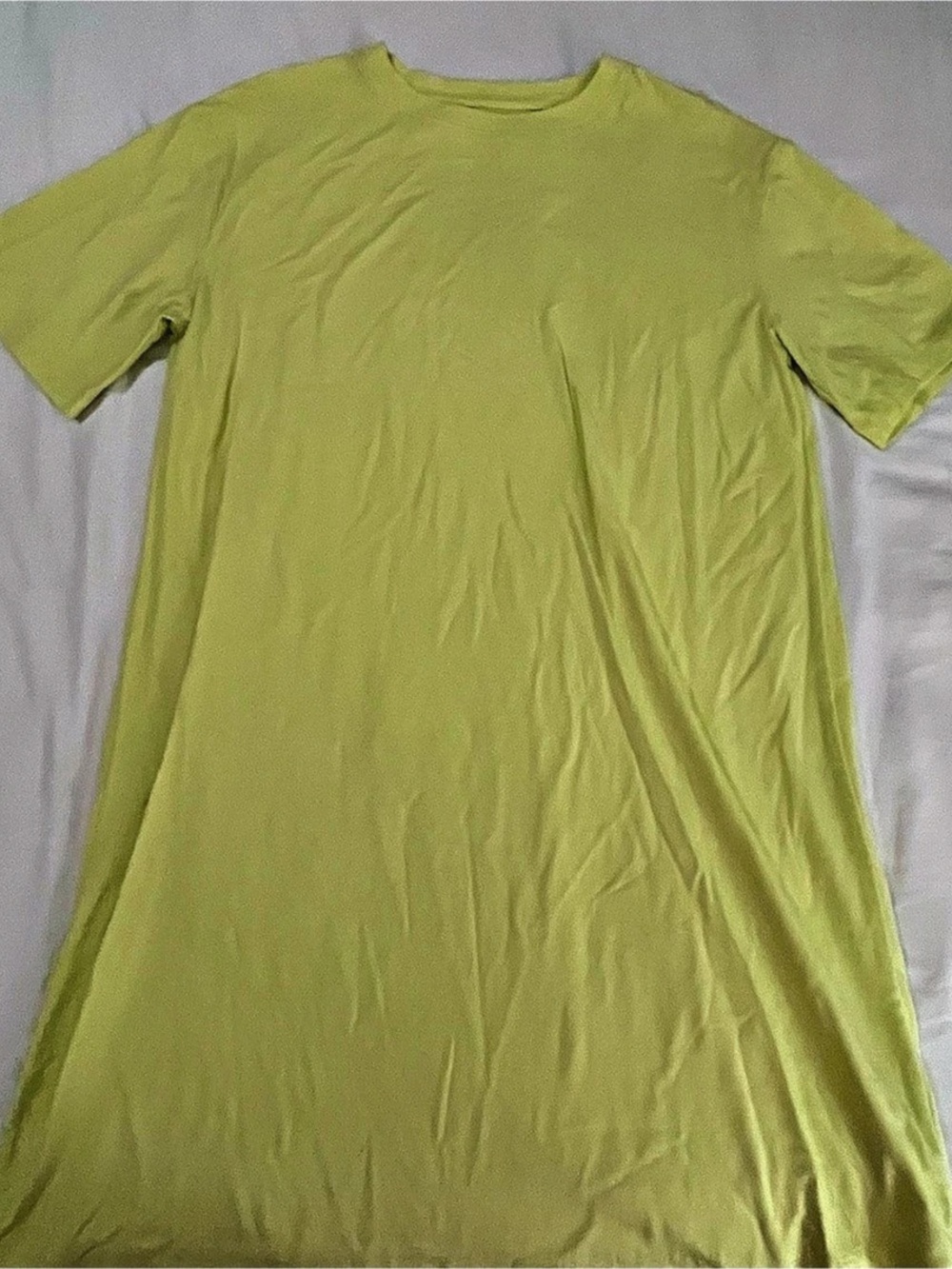 a new day Mini T-Shirt Dress in Lime Green Size Small Like New
